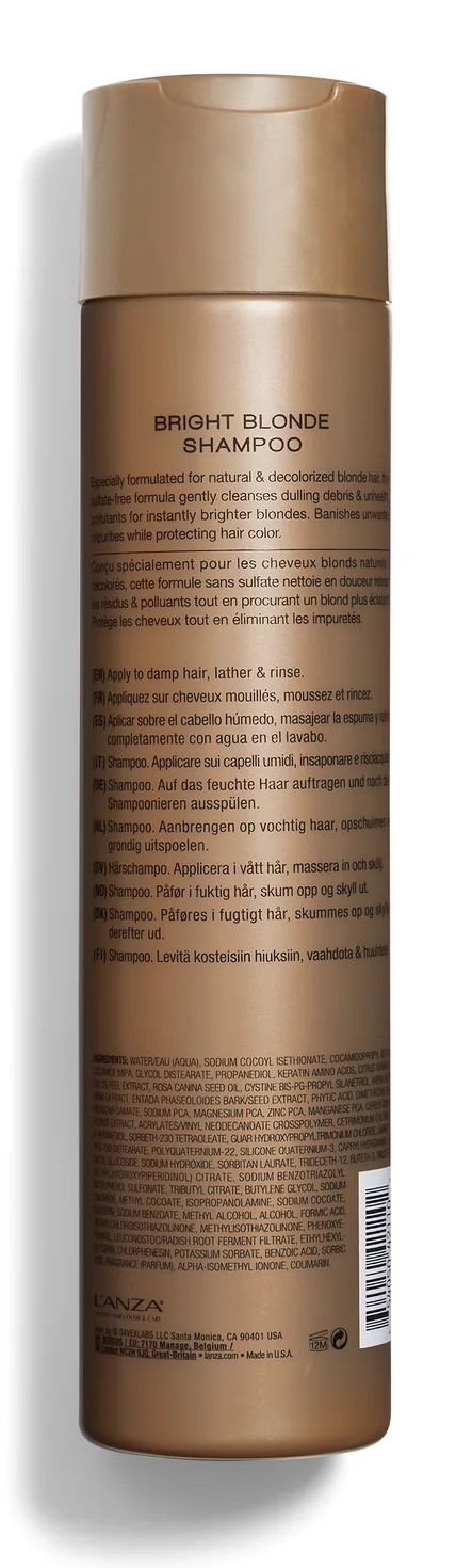 Цілющий шампунь для натурального і знебарвленого світлого волосся LʼANZA Healing Bright Blonde Shampoo, 300 ml - 2